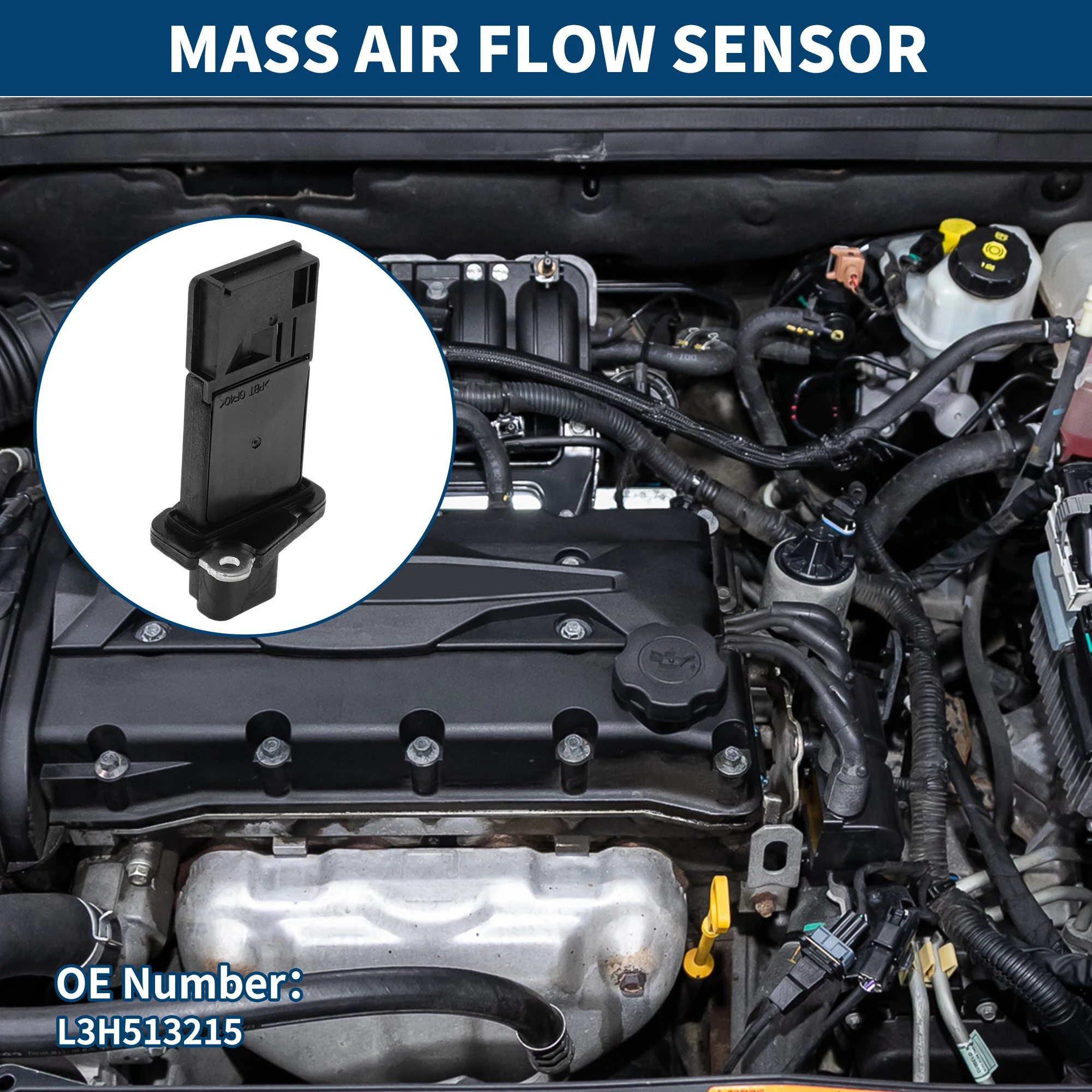 UXCELL Mass Air Flow Sensor Meter No.L3H513215 for Mazda‌ CX-9 08-15 Plastic Metal 1 Pc