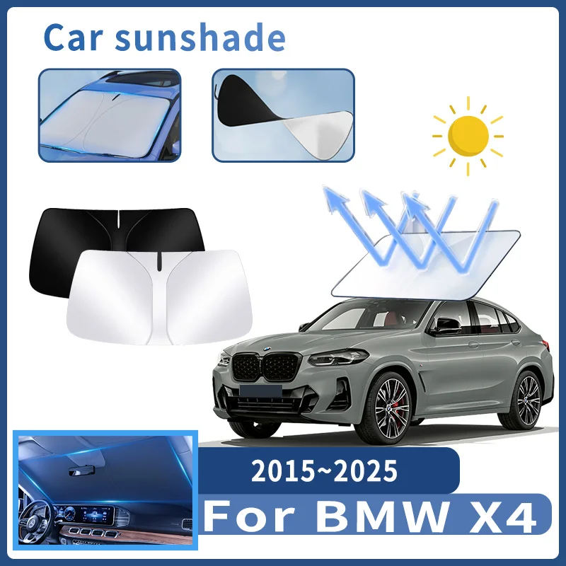 Auto Parts For BMW X4 2015~2025 2016 2018 Sunshade Windshield Sun Protection Heat Cover Summer Car Interior Accessories parasole