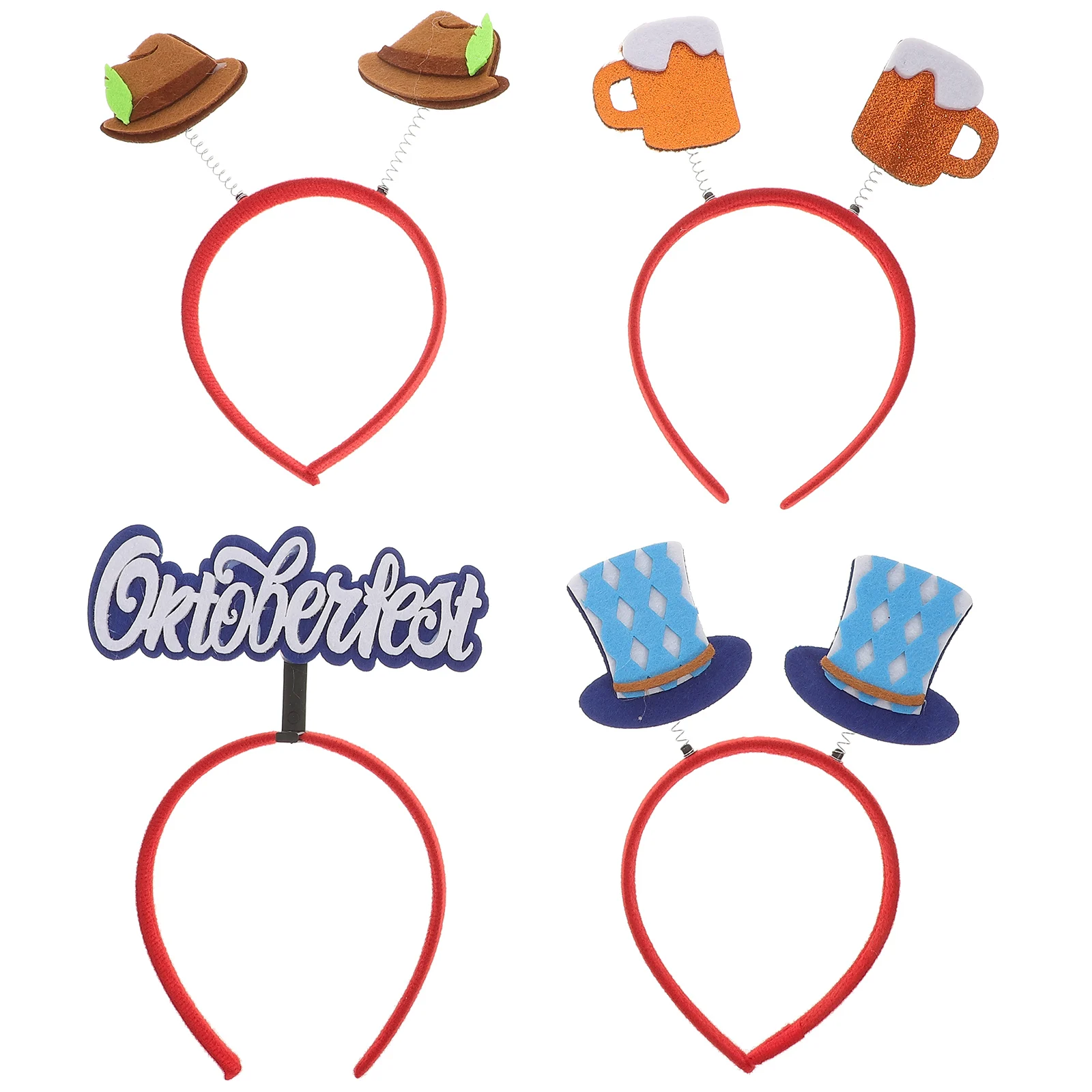 

4 Pcs Headbands Plastic Carnival Headdress Props Lightweight Costume Party Accessories Hair Hoops