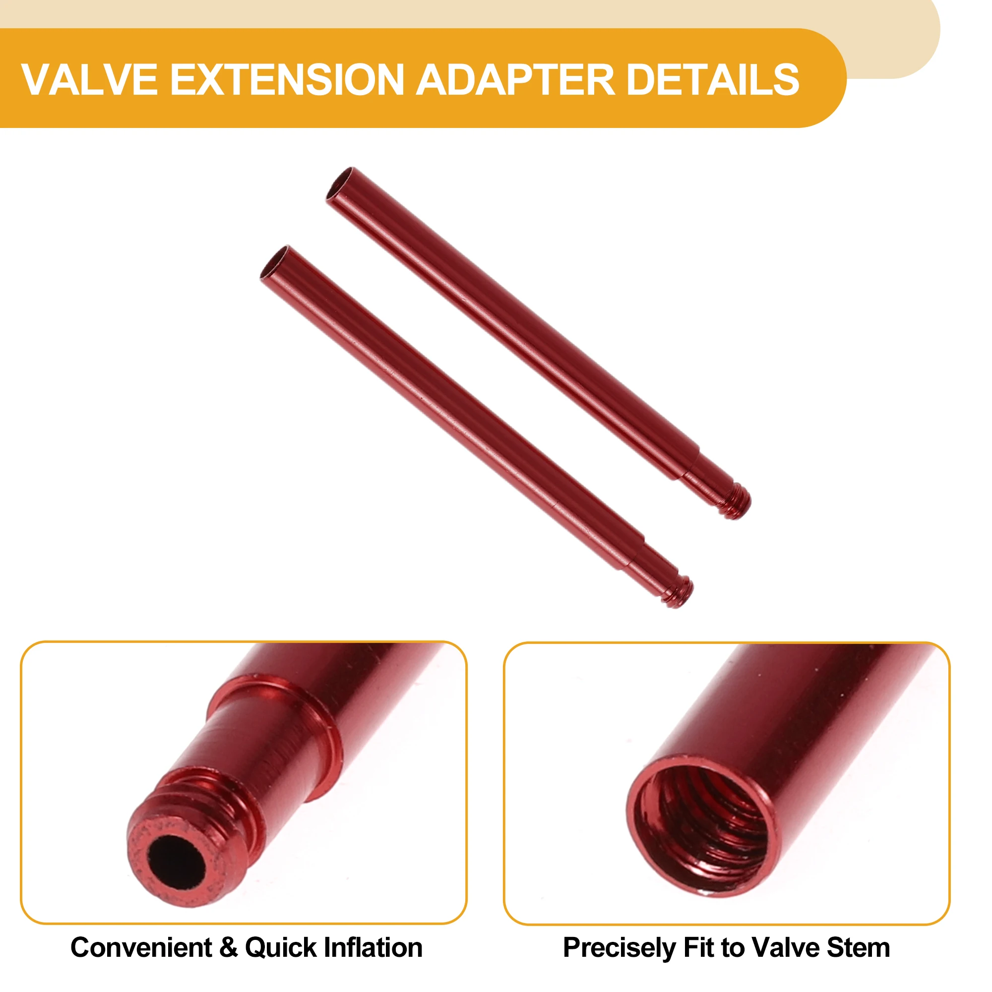 X Autohaux 2 قطعة 70 مللي متر الإطارات صمام تمديد دائم 180 درجة الإطارات صمام التضخم محول لسيارة دراجة نارية RV شاحنة دراجة #4