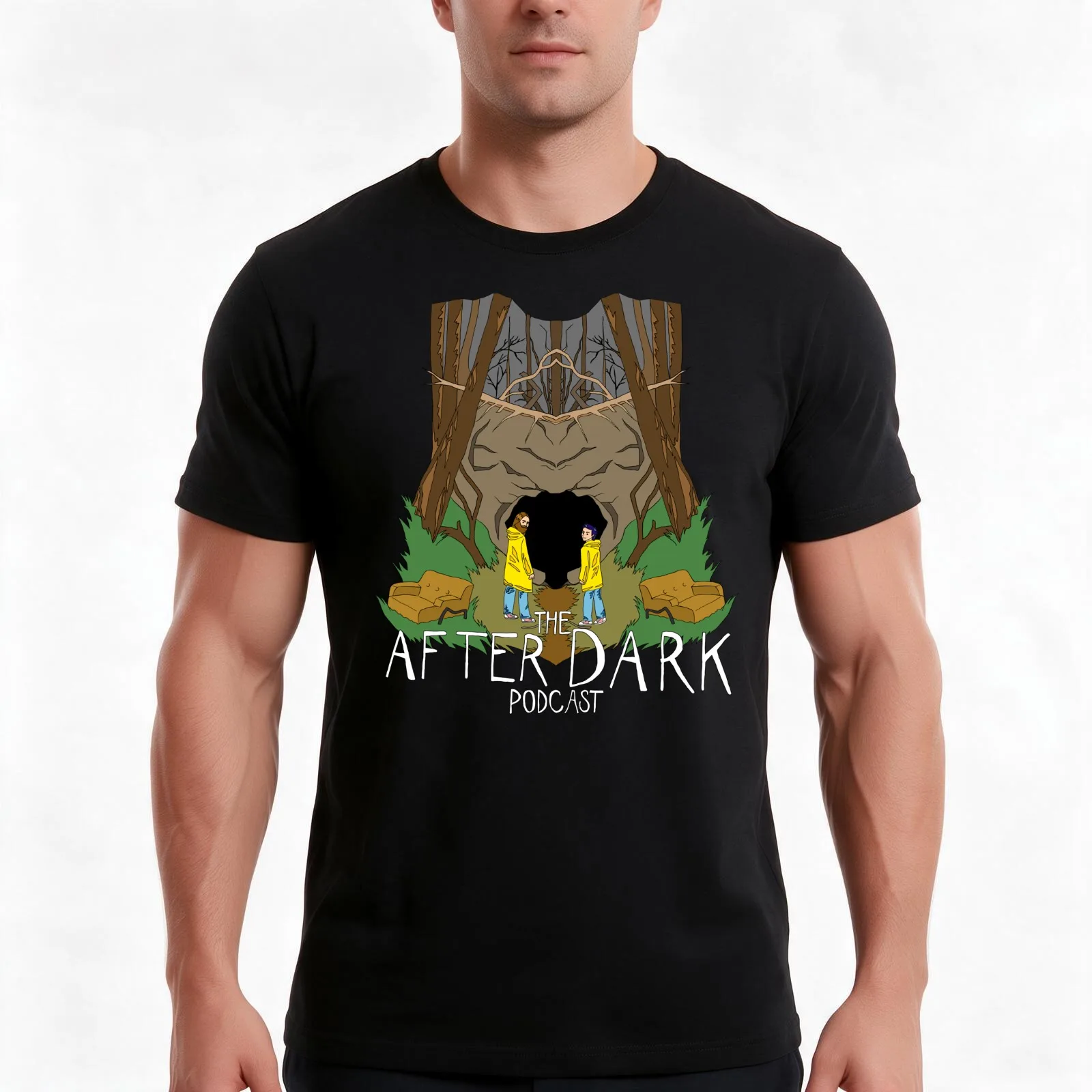 The After Dark Podcast Merch T-Shirt Summer Casual Cotton Tee Oversized Streetwear Tops Vintage Graphic Print 100% Cotton