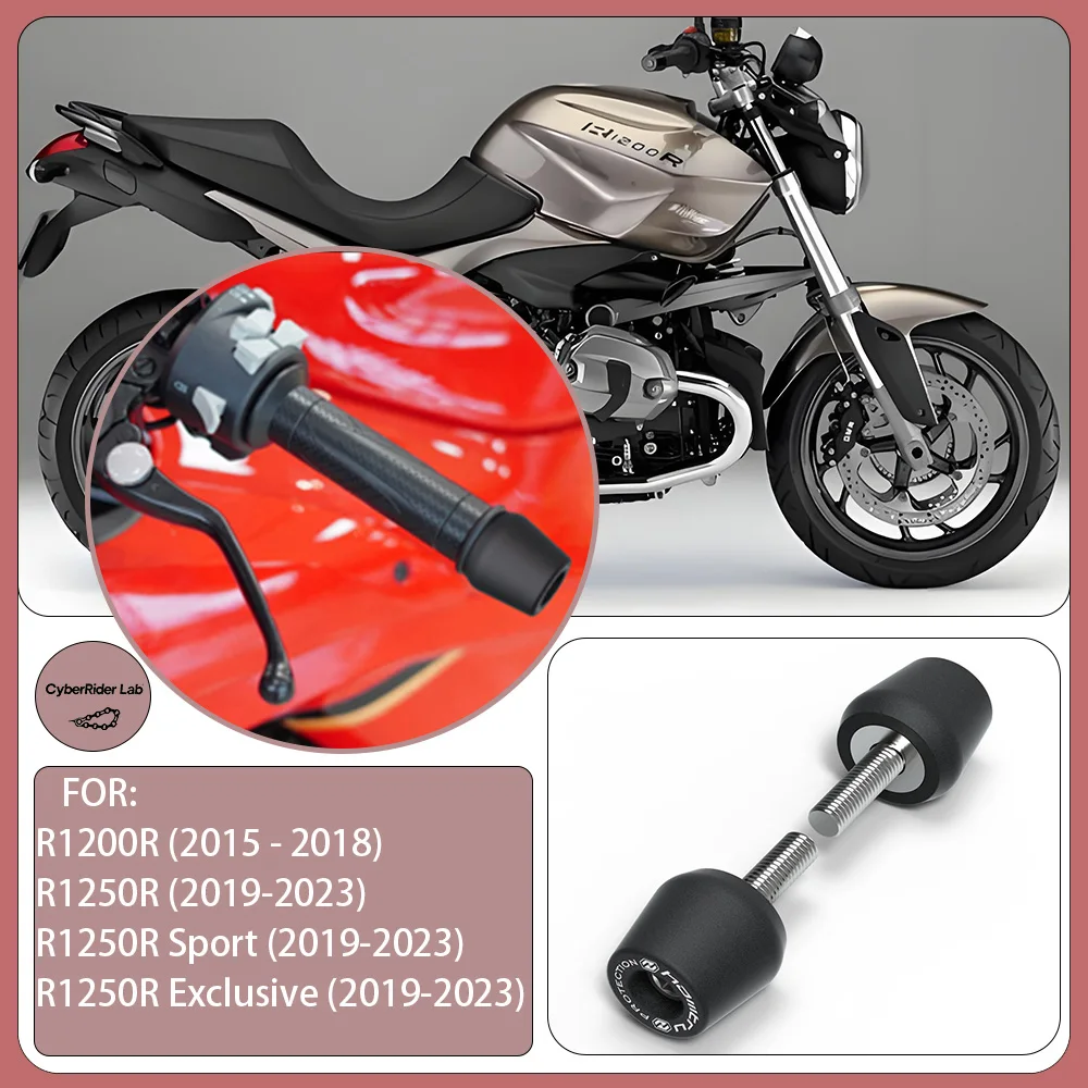 

For BMW R1200R/R1250R 2015-2023 CNC Bar End Caps - German Engineered Grips No Tools Rider Gift Back to School​