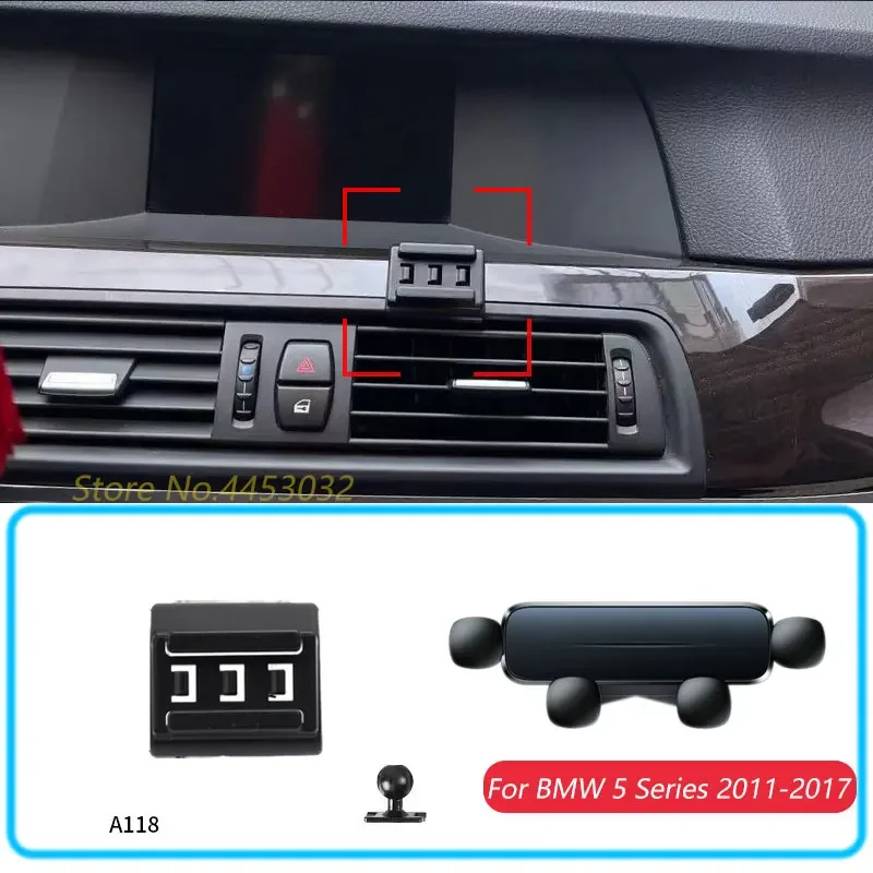 

Car Phone Holder For BMW F10 5 Series 2011-2017 Gravity Stand Mount Support Horizontal GPS Mobile Bracket Accessories With Base