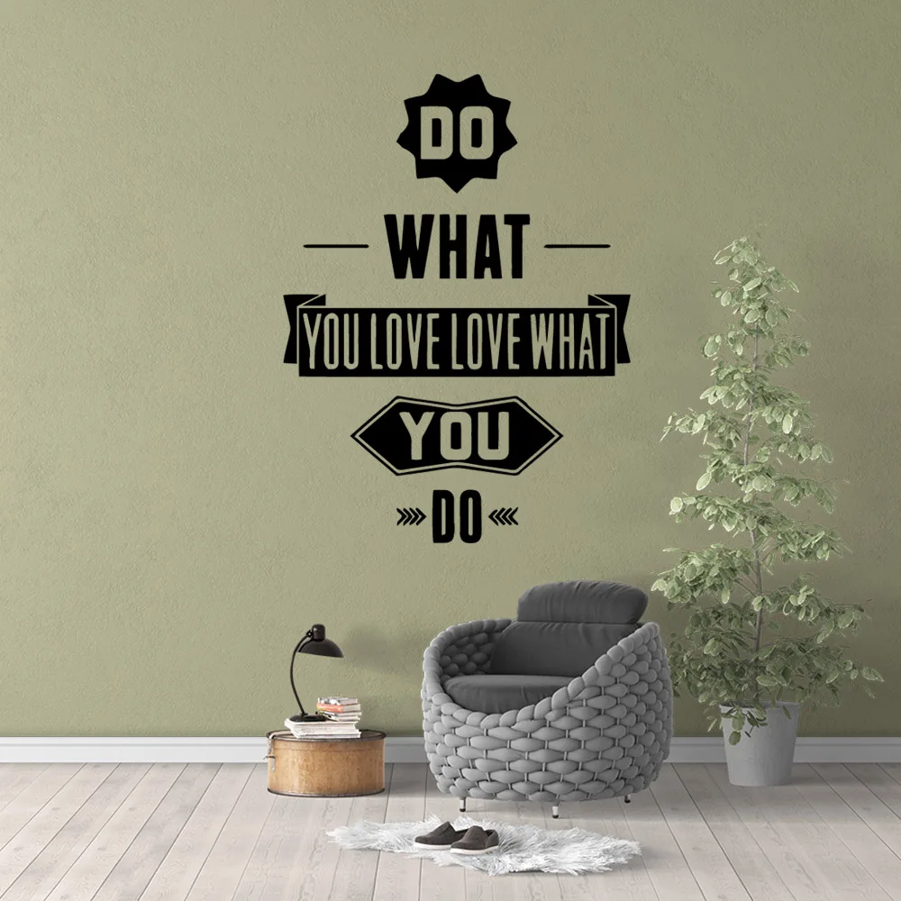 

1 pc do what you love Wall Sticker Removable waterproof Wall Stickers Diy Wallpaper For Home Decor Living Room Bedroom