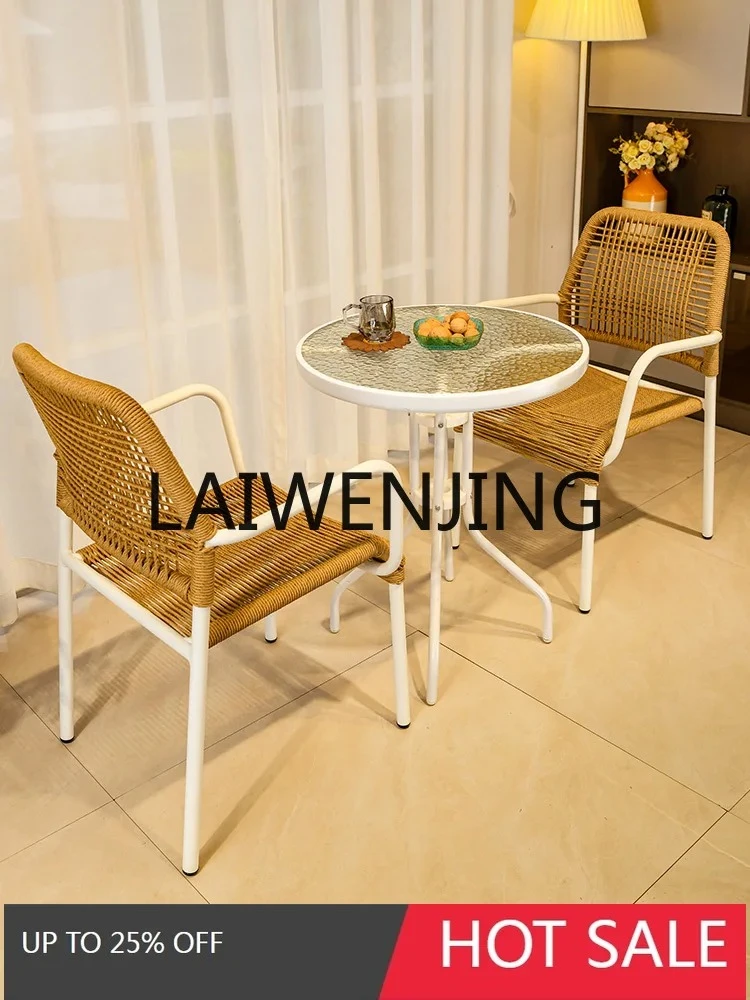 

T28-Balcony Three-Piece Set Leisure Outdoor Outdoor Small Tea Table Balcony Table-Chair Set