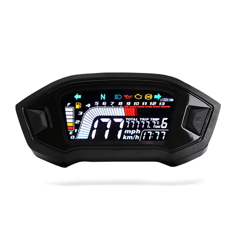 Motorcycle LCD Digital Odometer LED Speedometer Universal For 2, 4 Cylinder Model Motorcycle Supplies Accessories