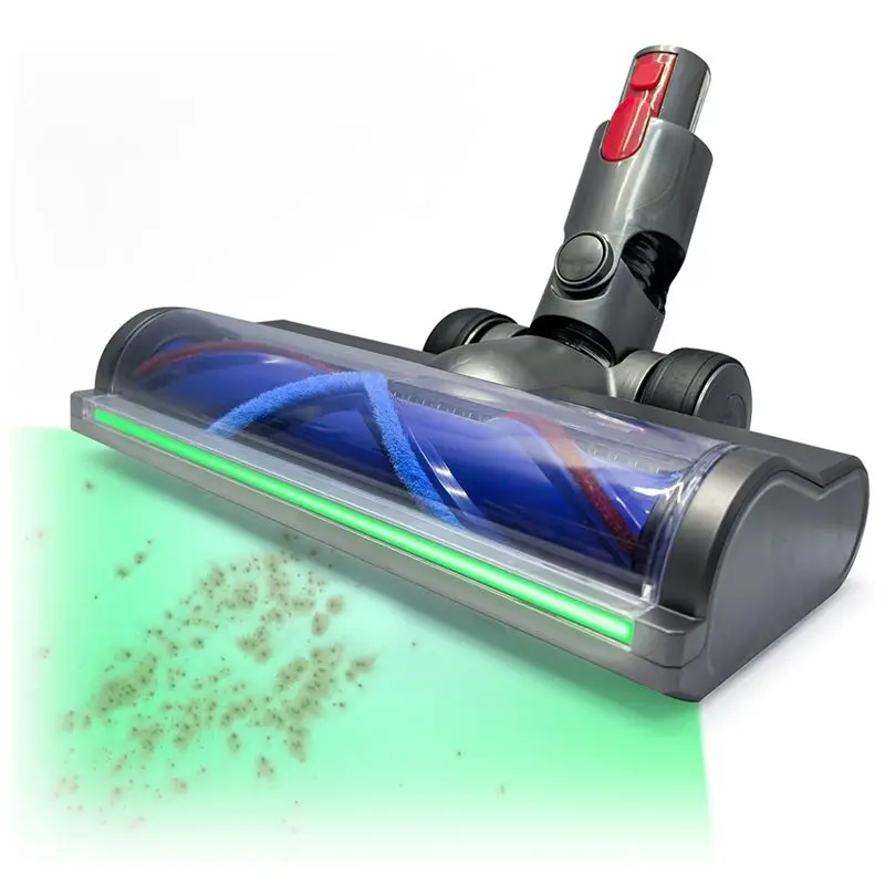 

AEE2-Vacuum Head Hardwood Floor Attachment For Dyson V7 V8 V10 V11 V15 G5, Replacement Cleaner Head Full-Area LED Green Light