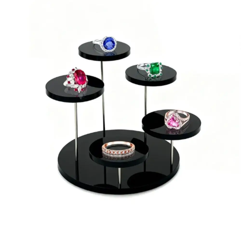 

Transparent Acrylic Display Stand White Black 3-Layer Multi-functional Display Stand Many Styles Acrylic Material Cupcake Stand