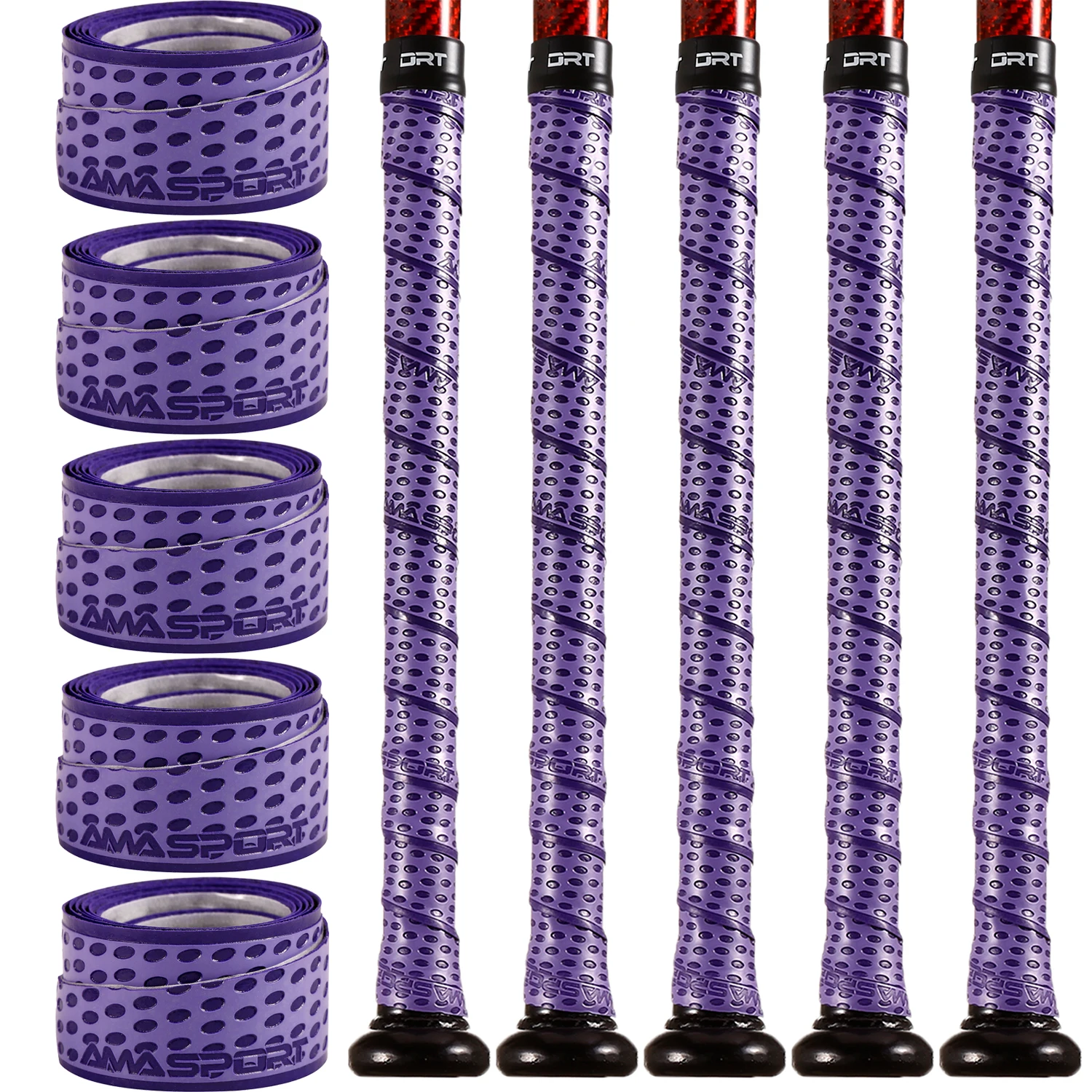 AMASPORT Baseball Bat Tap Grips Pure Color For More Comfortable Experience Sports and Entertainment Baseball Accessories