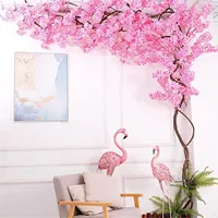 Artificial Cherry Blossom Tree Japanese Sakura Tree Decor Fake Cherry Blossom Vines Decor Wedding Decoration Home Decoration