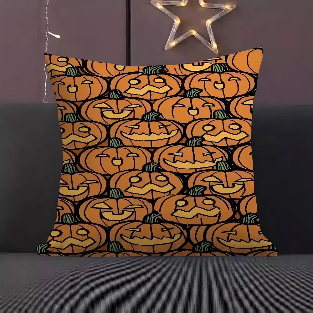 

Чехлы для подушек с рисунком тыквы на Хэллоуин, дюймы, декор для фермерского дома, домашние наволочки для украшения дивана