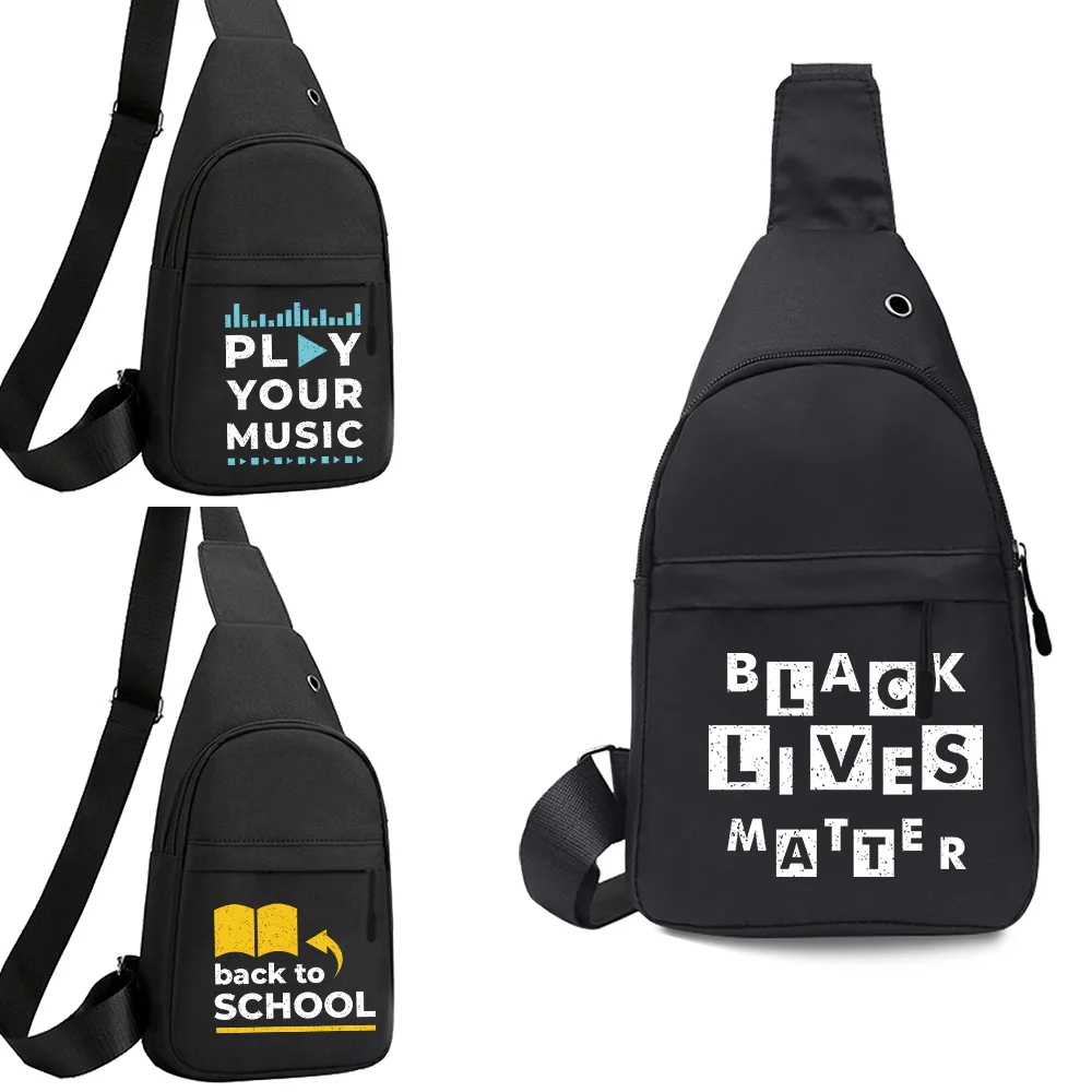 

Men Chest Pack Large Capacity One Shoulder Crossbody Bag 2025 New Phrase Series Casual Multi-functional Sports Chest Bags