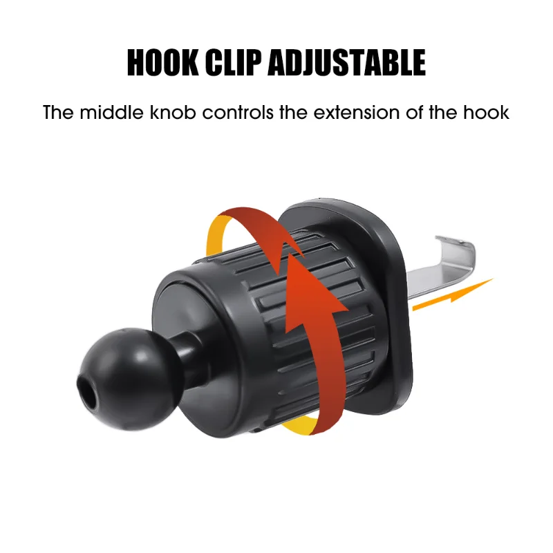 Universele Auto Ontluchter Clip 17Mm Kogelkop Basishouder Voor Auto Mobiele Telefoon Houder Luchtuitlaat Haak Gps Beugel Accessoires