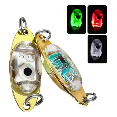 Imagen 2 del producto Luz LED para atraer peces, cebo de aguas profundas, Señuelos de Pesca LED altamente visibles, luces intermitentes subacuáticas, señuelos de arrastre, luz de pesca