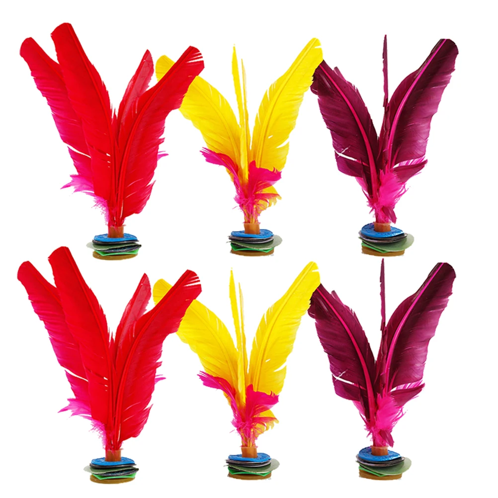 

6 Pcs Flower Shuttlecock Student Kicking Game Chinese Goose Toy Ideal Indoor Outdoor Exercise Match Multiplayer Premium