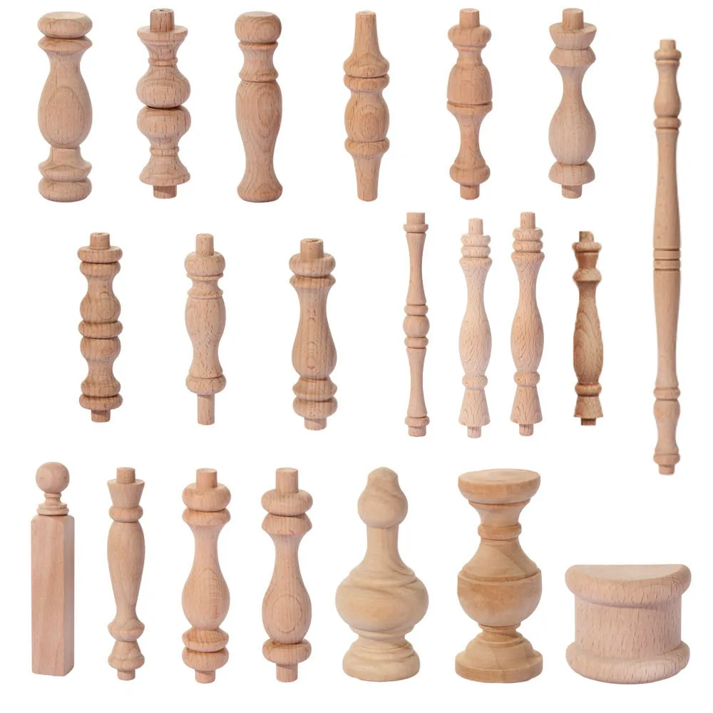 Multi Styles Decoration Crafts Accessories Home Decor Cabinet Seat Feets Vintage Wood Carved Furniture Foot Legs