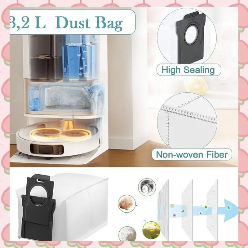 N18R Accessory Kit For Dreame L10s Pro Ultra Heat, Replacement Parts Main Brush, Dust Bags, Mop, Filters, Side Brush