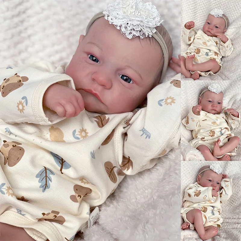 

19inch Levi Awake Reborn Baby Doll Already Painted Finished Newborn Baby Size 3D Skin Visible Veins Collectible Art Doll