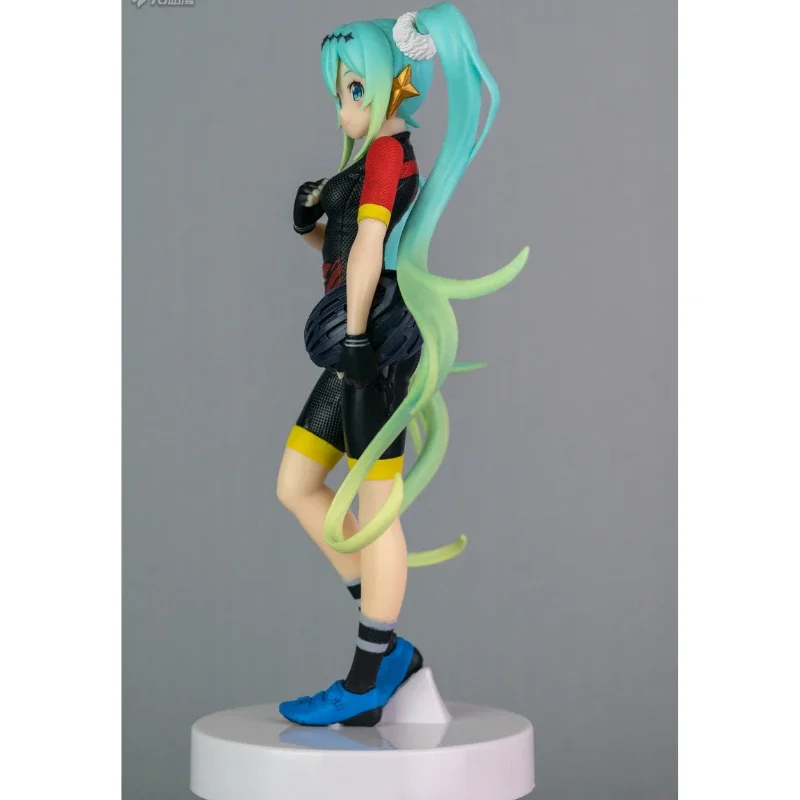 In Stock Original Bandai BANPRESTO EXQ Racing Miku 2018 TeamUKYO Action Figure Animation Toy Gift Model Collector Anime Genuine