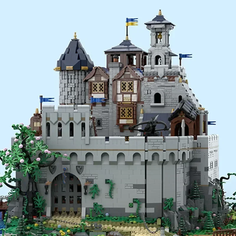 Medieval Castle Model Moc Building Bricks Black Falcon Royal Castle Technology Blocks Gifts Christmas Toys DIY Sets Assembly