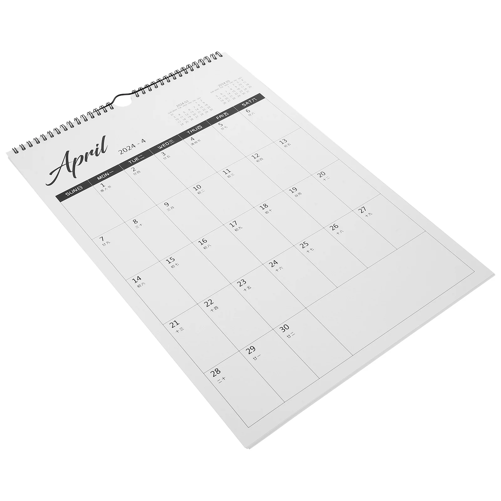 

Hanging Calendar 2024 Wall-mounted A3 Planner Work Punch (Happiness Edition) (20239-202412) Office Tear-off Paper Dating