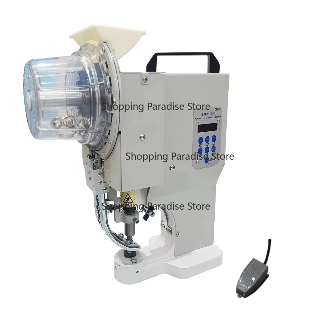 Full Automatic Motor-Driven Eyelet Punching Press Machine with Variable Buttonhole Sizes 220V LD750A