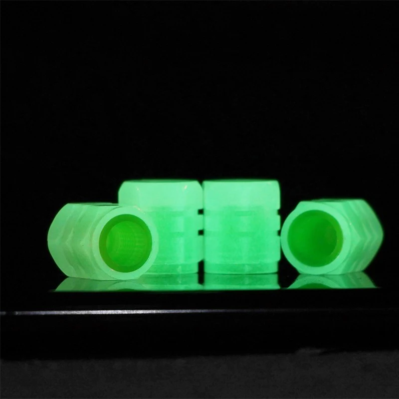 Luminous Valve Caps Fluorescent Night Glowing Car Motorcycle Bicycle Bike Wheel Tyre Hub Luminous Valve Stem Caps Decors