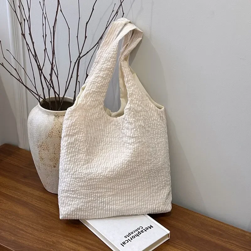 

Simple Soft Sewing Nylon Shoulder Bags Thread Solid Color Women's Bags 2025 Fashion Youth Versatile Concise Women's Handbags