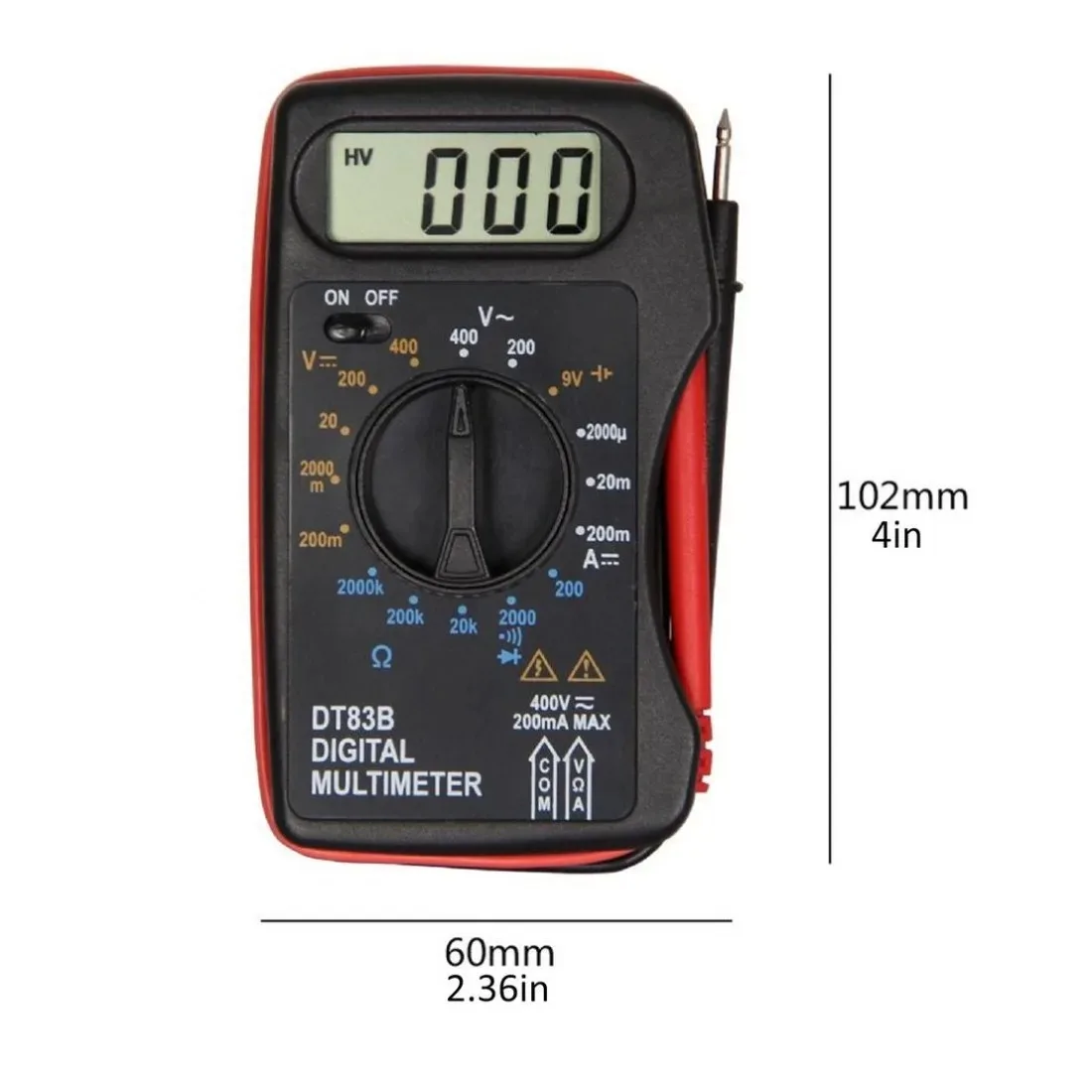 Digital Multimeter DT83B Pocket Ultra thin Mini with Battery Capacity Detection