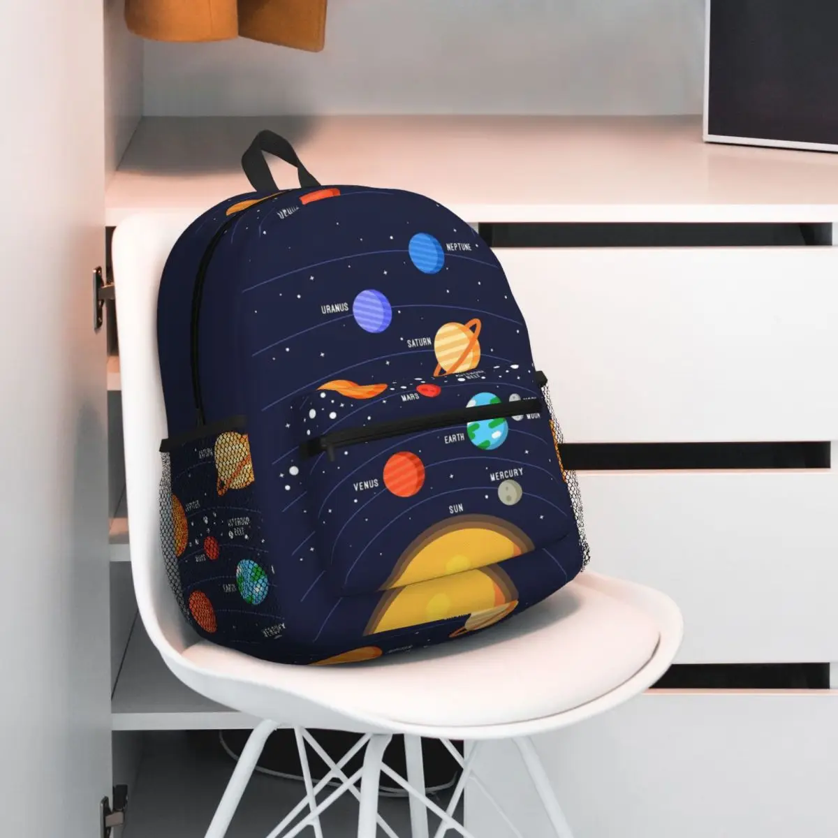 Planet Space In Solar System Backpack Daypack Large Capacity Boys Girls BookBag School Bag Shoulder Bags for Men Women