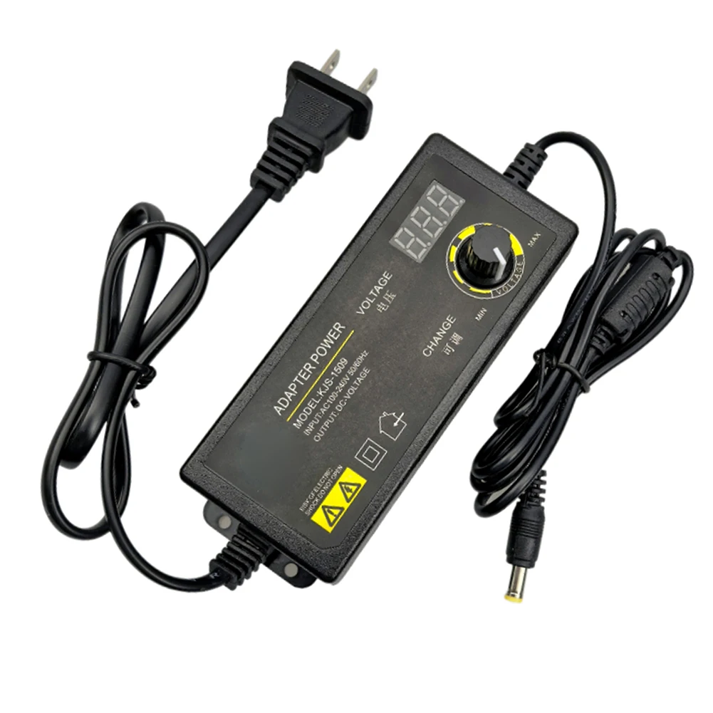 Adjustable Voltage Power Supply Adapter 3-36V 60W Power Switching Adapter LED Digital Display Universal Charger for Game Player