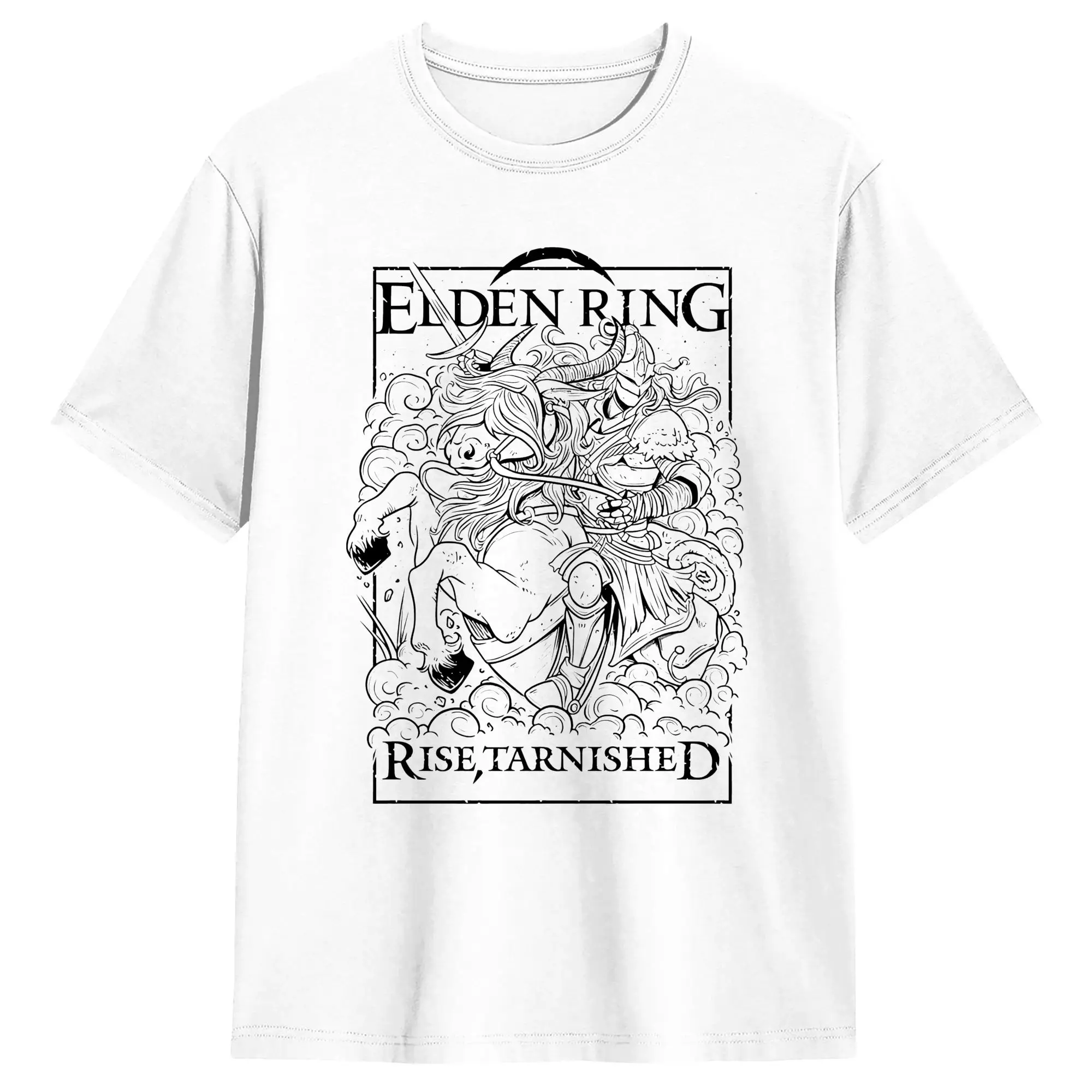 Игровая футболка Elden Ringed для мужчин и женщин, 100% хлопок, потрясающая футболка с круглым вырезом, футболки с короткими рукавами, большие размеры