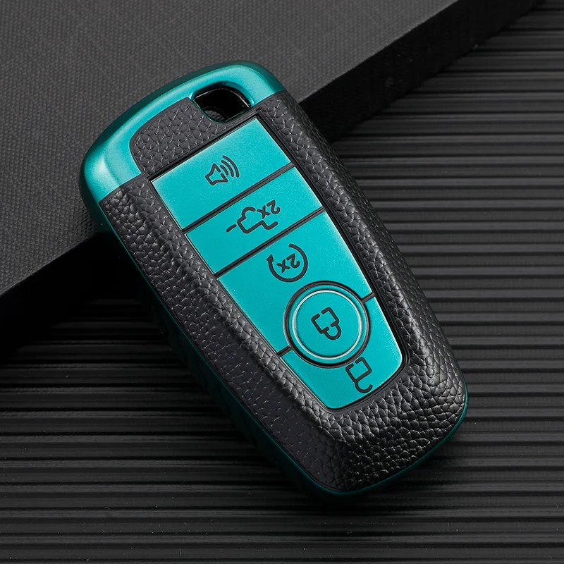 Da TPU Xe Từ Xa Chìa Khóa Fob Dùng Cho Xe Ford Fusion Mustang F-150 F-250 F-350 F-450 F-550 2017 - 2020 bao Da Móc Khóa
