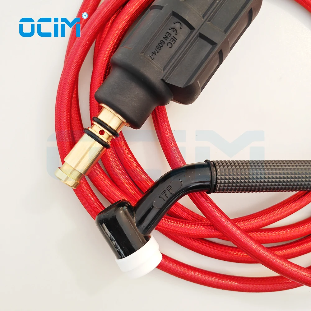 WP17F Tig Torch 4m Red Soft Cable With American 35-70 Connector