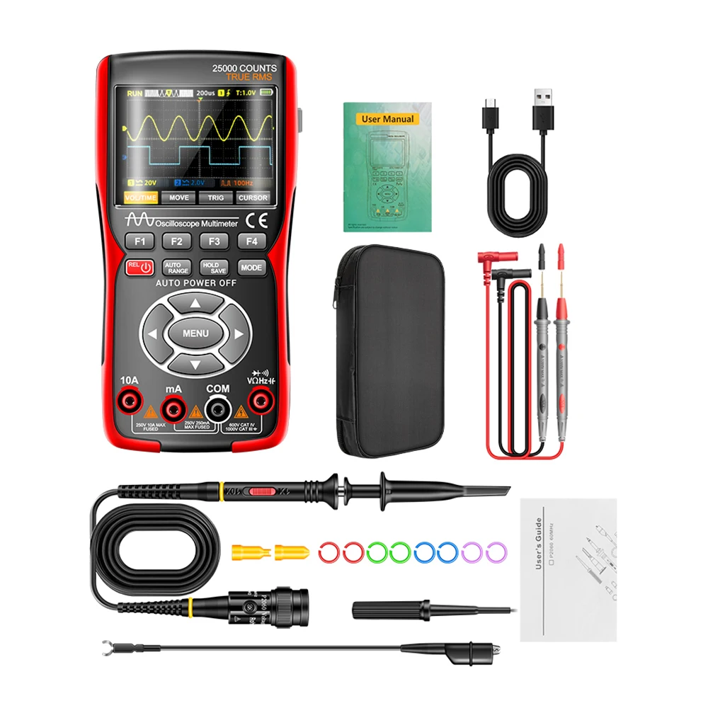 

Oscilloscope Multimeter Signal Generator Waveform Output Waveform Output Handheld Battery LCD Screen Display Multimeter