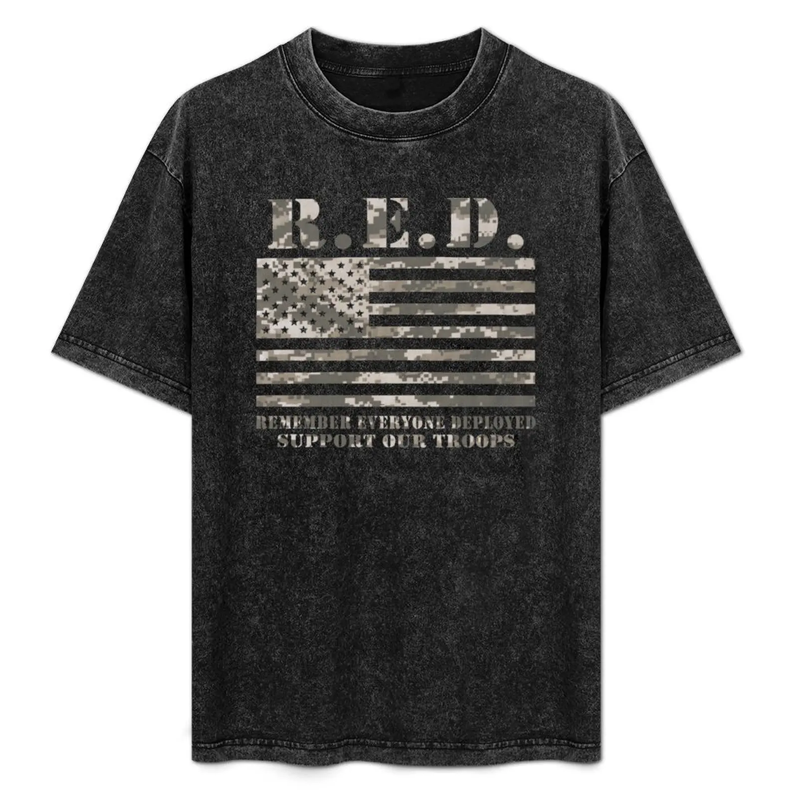 

Red Friday Wear Red On Friday Remember Everyone Deployed American Soldier T-Shirt Soft Casual Short Sleeve Cotton Tee