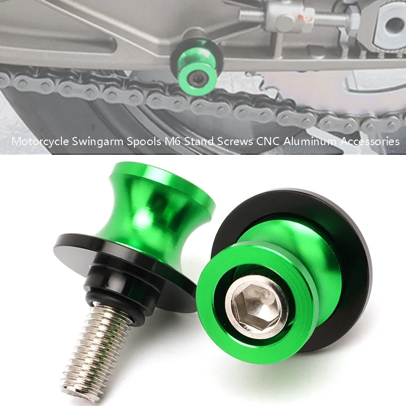 For Accessory Kawasaki ninja 650 1000 400 Z 1000 1000SX 900 900RS Motorcycle CNC 10MM Bolts Swingarm Spools Slider Stand Screws