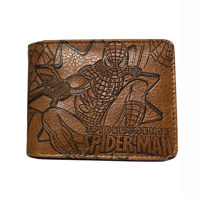 Marvel Super Hero Figuer Short Coin Purse Student Men and Women Fashion Star Wars Leather Wallet Children Birthday Gift