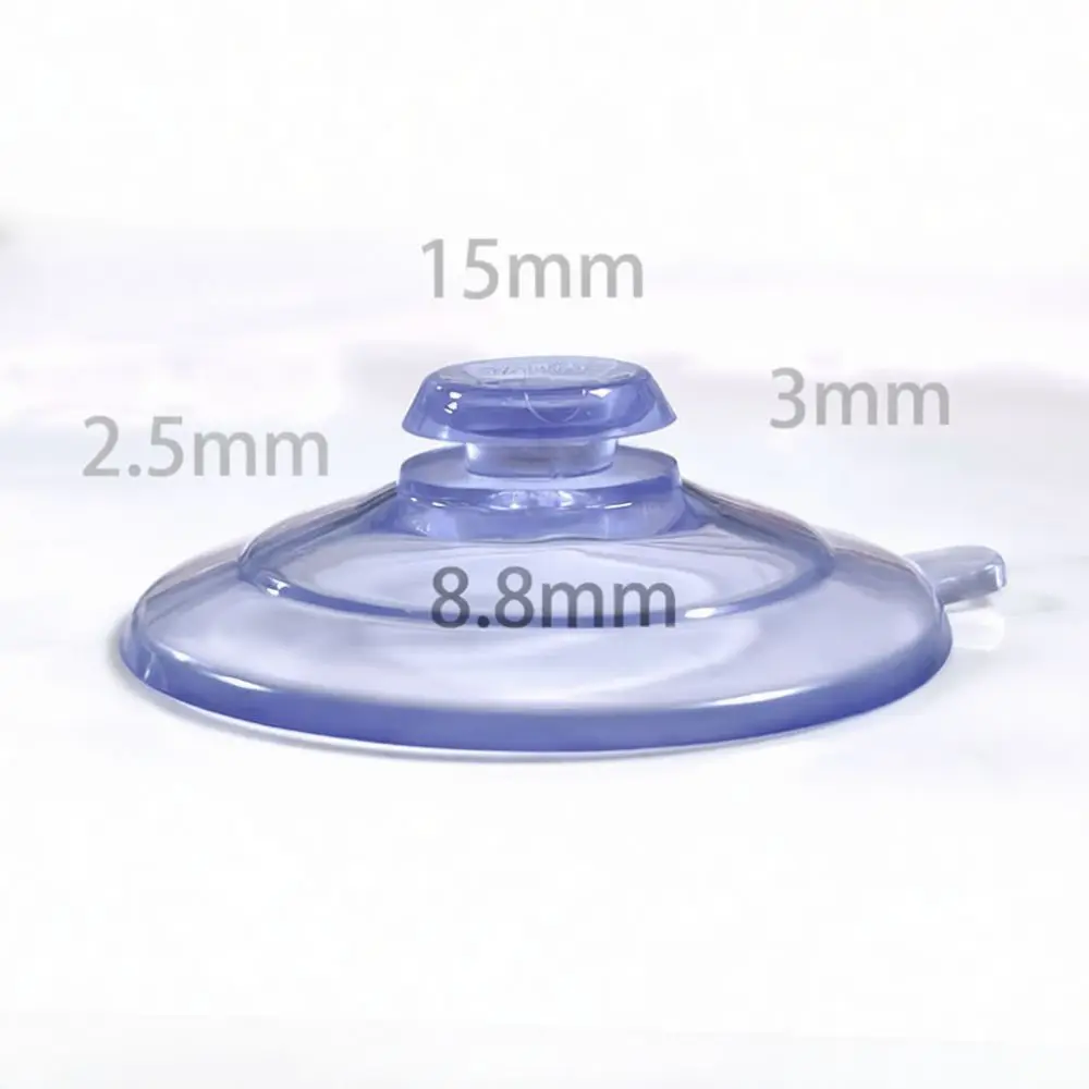 Transparent Vacuum Sucker Mushroom Head Style Flexible PVC Holder For Smooth Surface Fixing Craft Toy Parts Supply