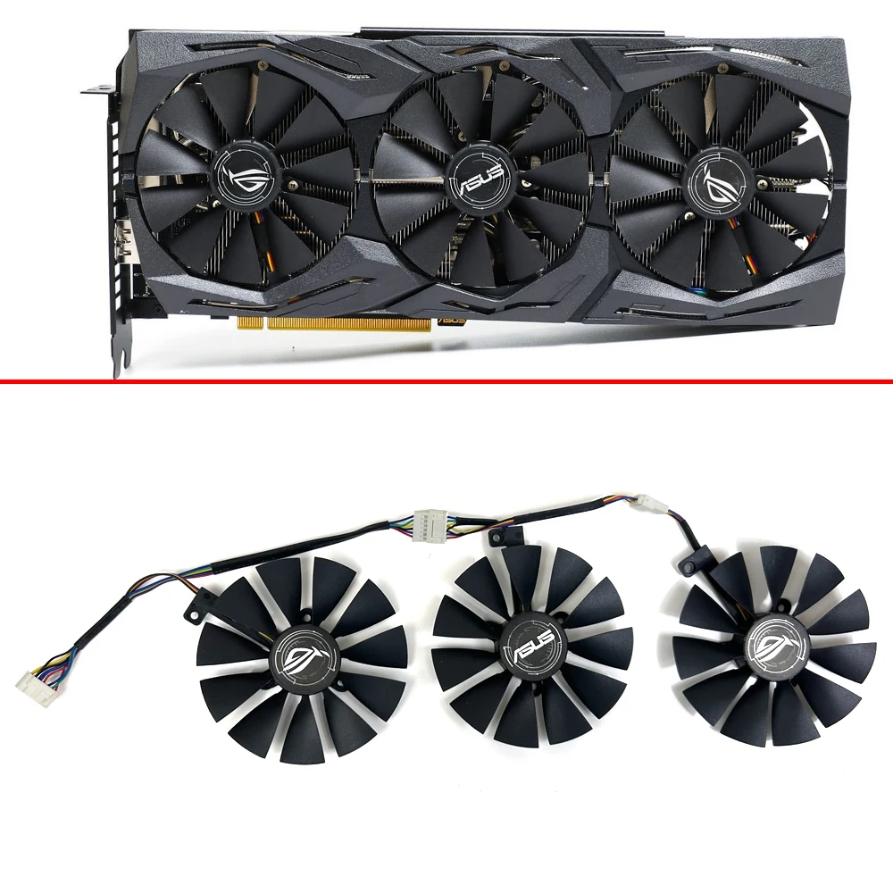 Wentylator chłodzący nowa karta FDC10U12S9-C T129215SU do Asus Strix RTX 2060 OC Edition ROG STRIX RTX 2070 O8G GAMING