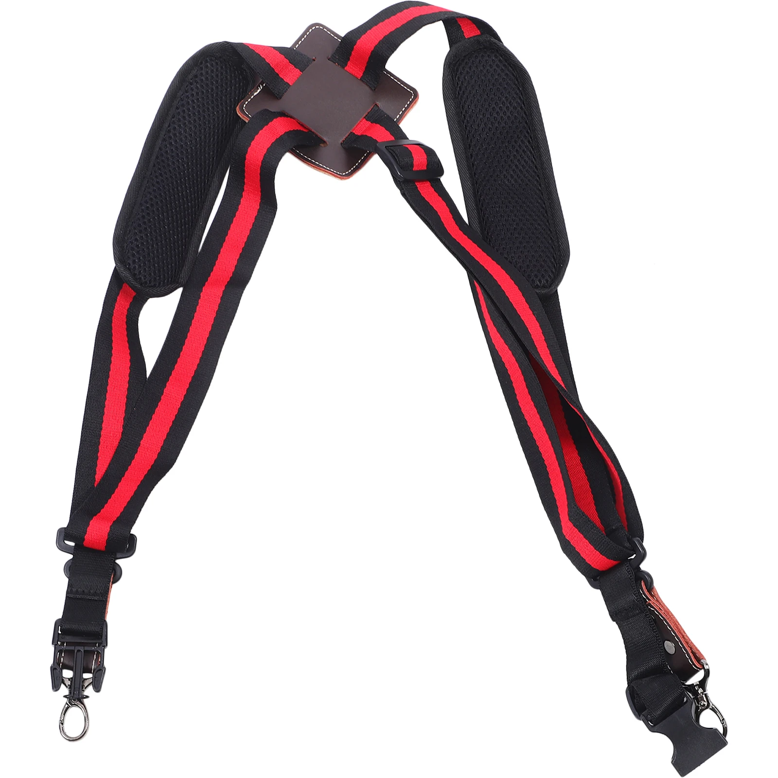 

Fashionable Red And Black African Drum Strap Adjustable And Comfortable For Percussion Lovers