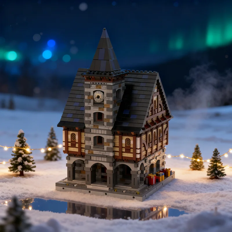 

3018 деталей MOC: Миниатюрная средневековая модульная модель замка-городишки 42, строительные блоки, креативный подарок для самостоятельной сборки, декор для демонстрации, премиум-класс для взрослых