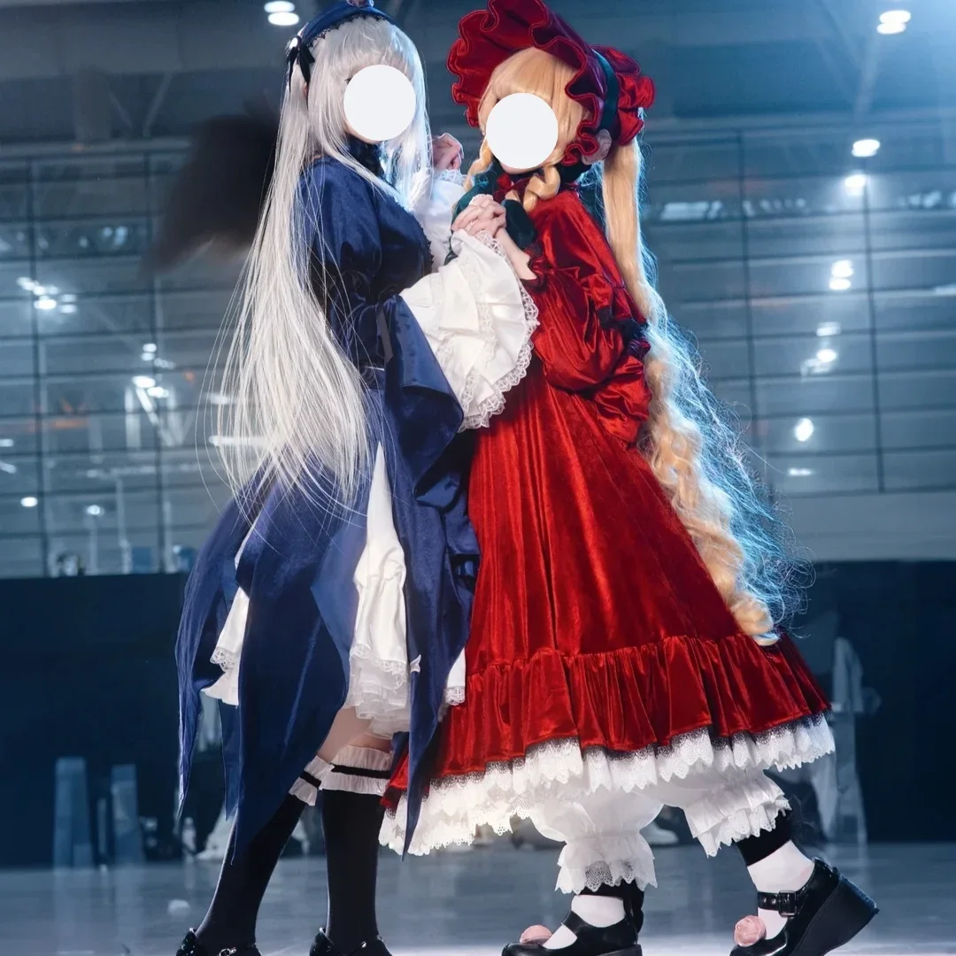 Rozen Maiden Shinku Suigintou Cosplay Costume Full Set Gothic Victorian Lolita Formal Dress Wig for Halloween Comic Con Women - view 3