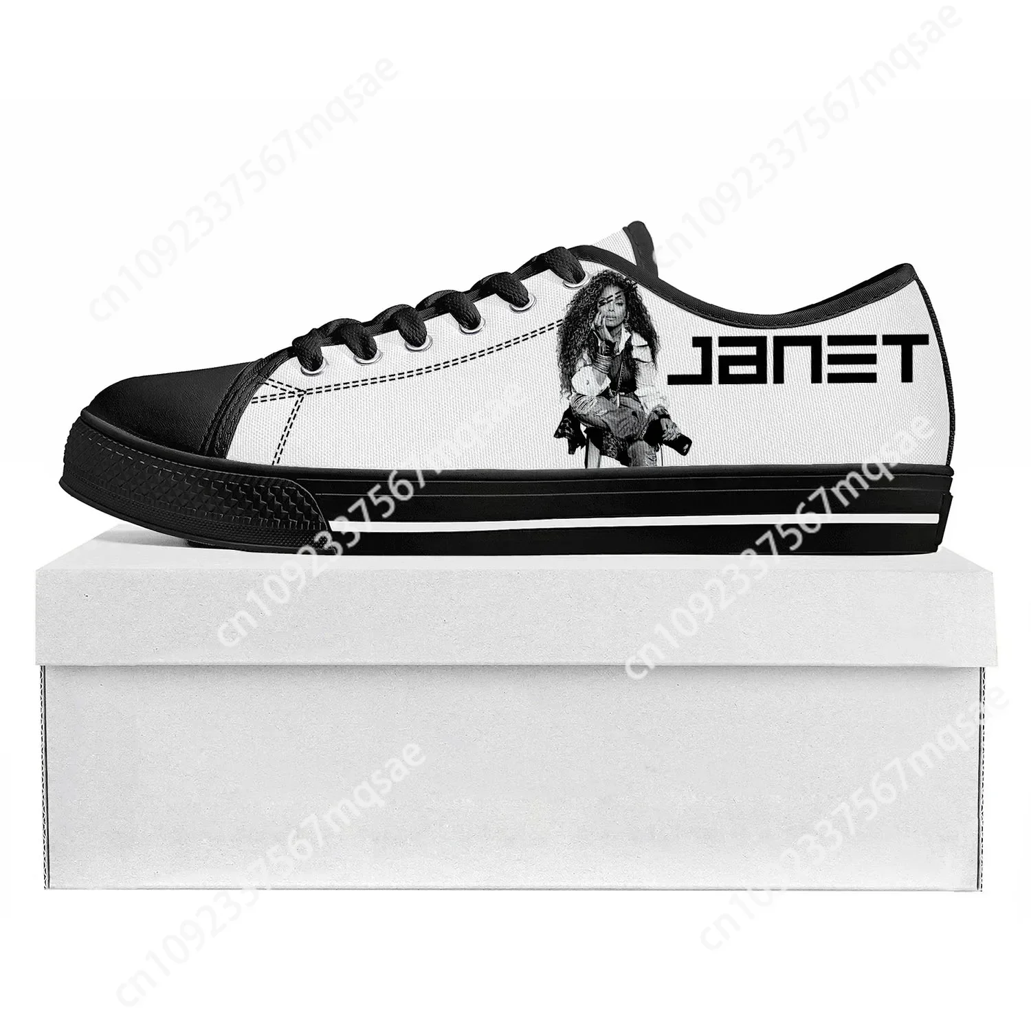 

Janet Jackson Singer Low Top High Quality Sneakers Mens Womens Teenager Canvas Light Sneaker Casual Couple Shoes Custom Shoe