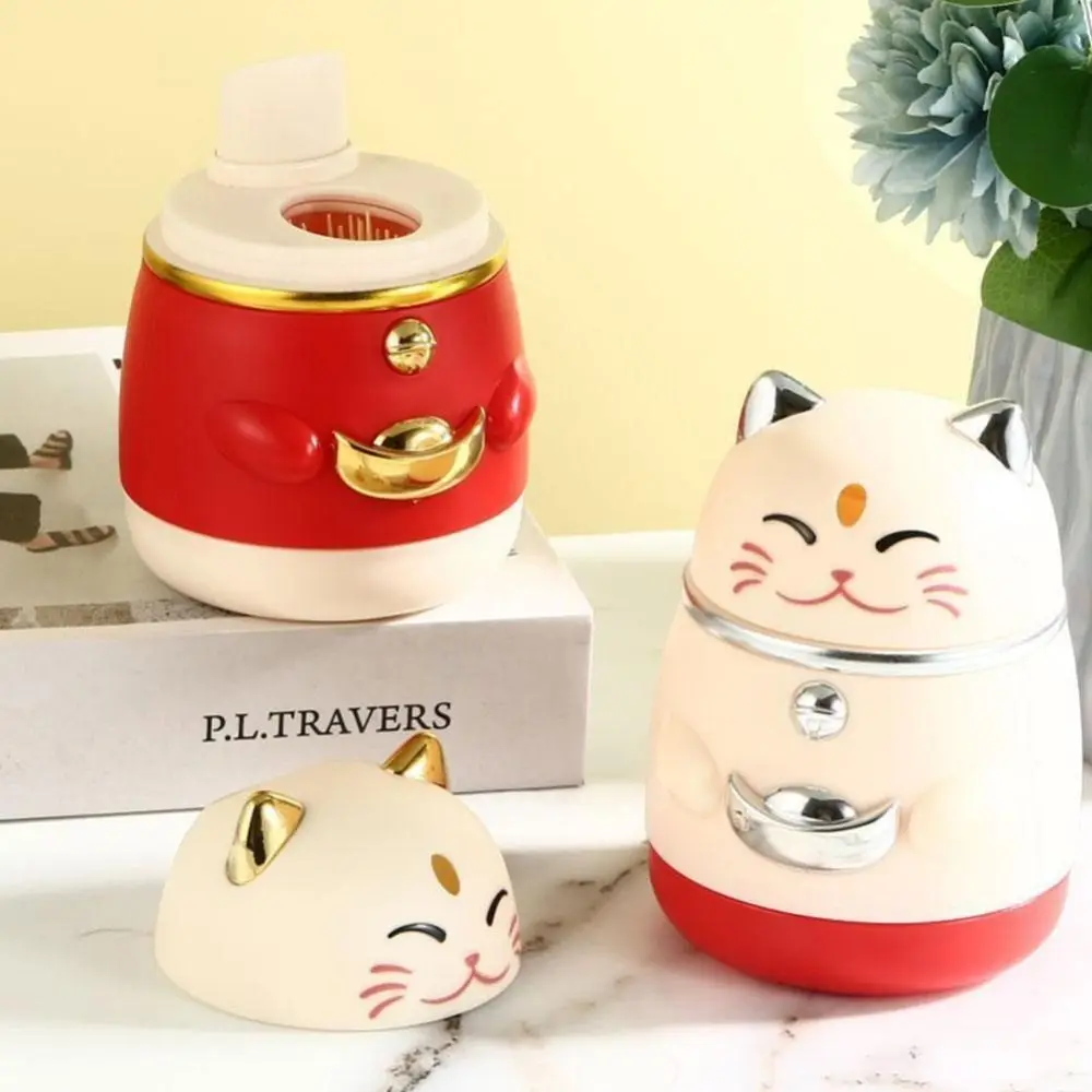 Zhaocai Cat Toothpick Box Cartoon Press Type Popup Containe Toothpick Creative Desktop Ornaments