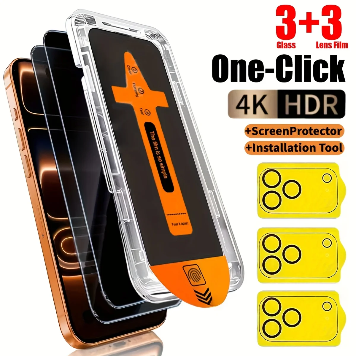 3 Stück Sichtschutzfolien + 3 Stück Kameraobjektivschutz kompatibel mit iPhone 17 Pro Max/16 Pro Max/17 Air/17/16/16E/15/14