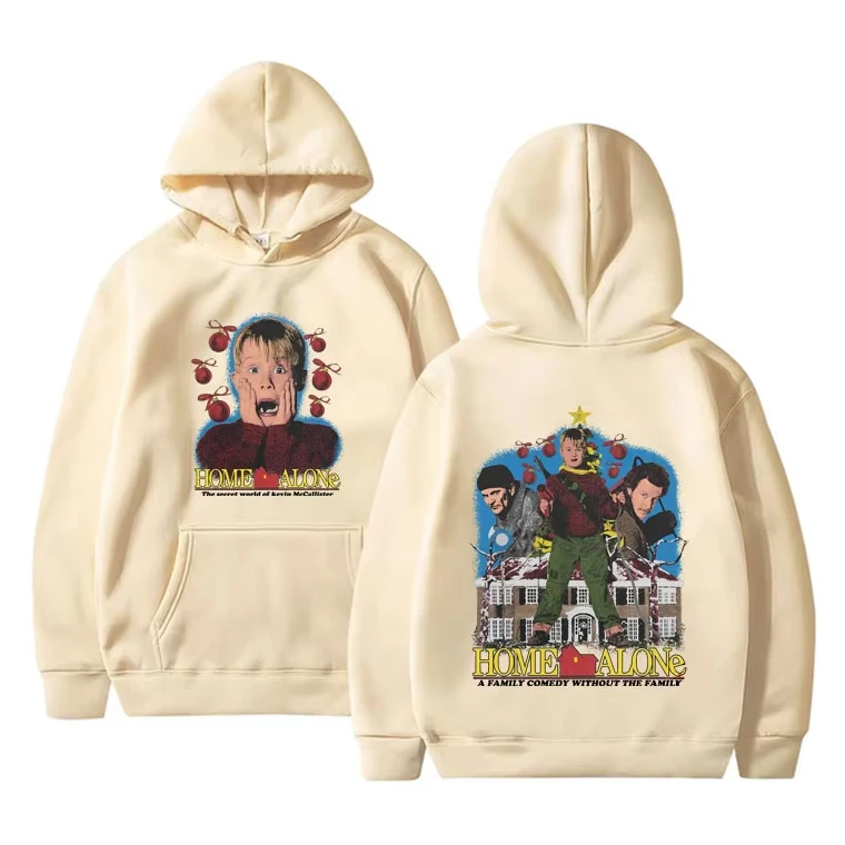 فيلم المنزل وحده العالم السري كيفن مكاليستر هوديي الرجال الملابس خمر المتضخم هوديس الذكور الخريف بلوفر شتوي