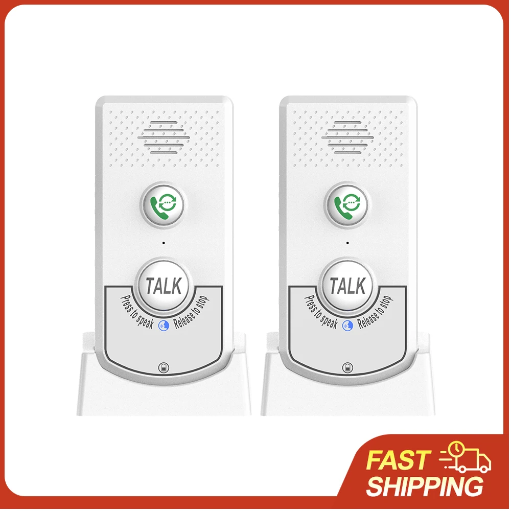 2 Pack H8-2T Intercoms Wireless for Home Voice Caller Home Ultra Long Distance Portable Wireless Voice Interphone Elderly Caller