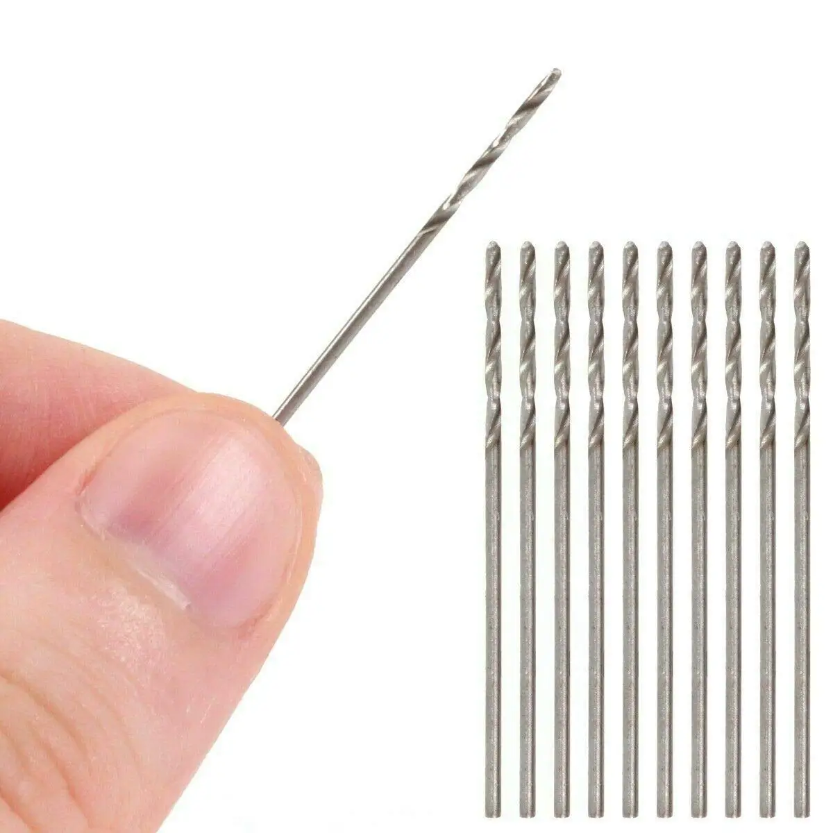 10PCS 0.5MM-2.3MM MicroHSS Twist Drill Bits Mini Sharp Electrical Speed Steel Drilling Tool for Wood Metal Aluminum,Copper