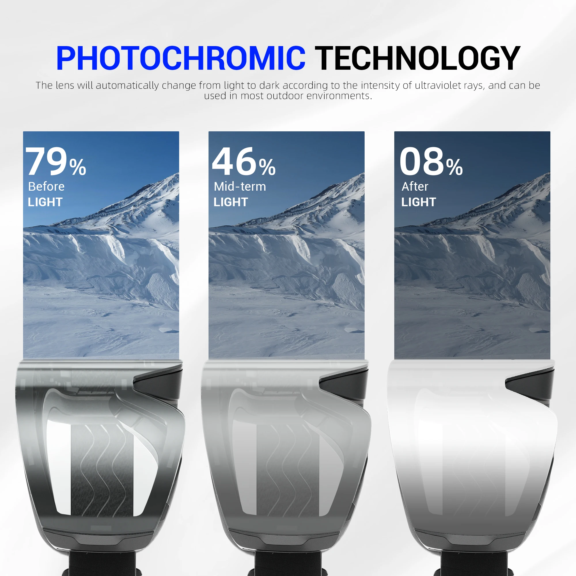 نظارات تزلج من KAPVOE نظارات تزلج مضادة للضباب نظارات فوتوكروميك للرياضات الخارجية نظارات مغناطيسية للشتاء على الجليد معدات الثلج #5